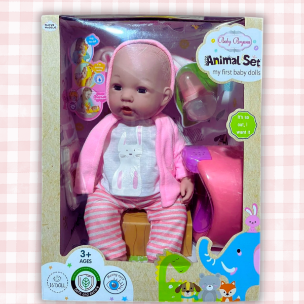 Juguete Muñeca Bebé Real Baby Bryana con Accesorios