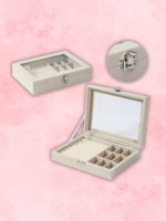 Joyero Organizador de Joyas Cofre para Anillos Aretes Pulseras - Imagen 2